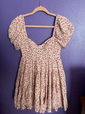 Altard State Red Floral Sweethart Dress